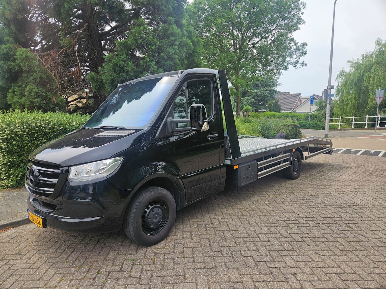 Mercedes-Benz Sprinter - 319 CDI Autotransporter Oprijwagen Zwart Automaat - AutoWereld.nl