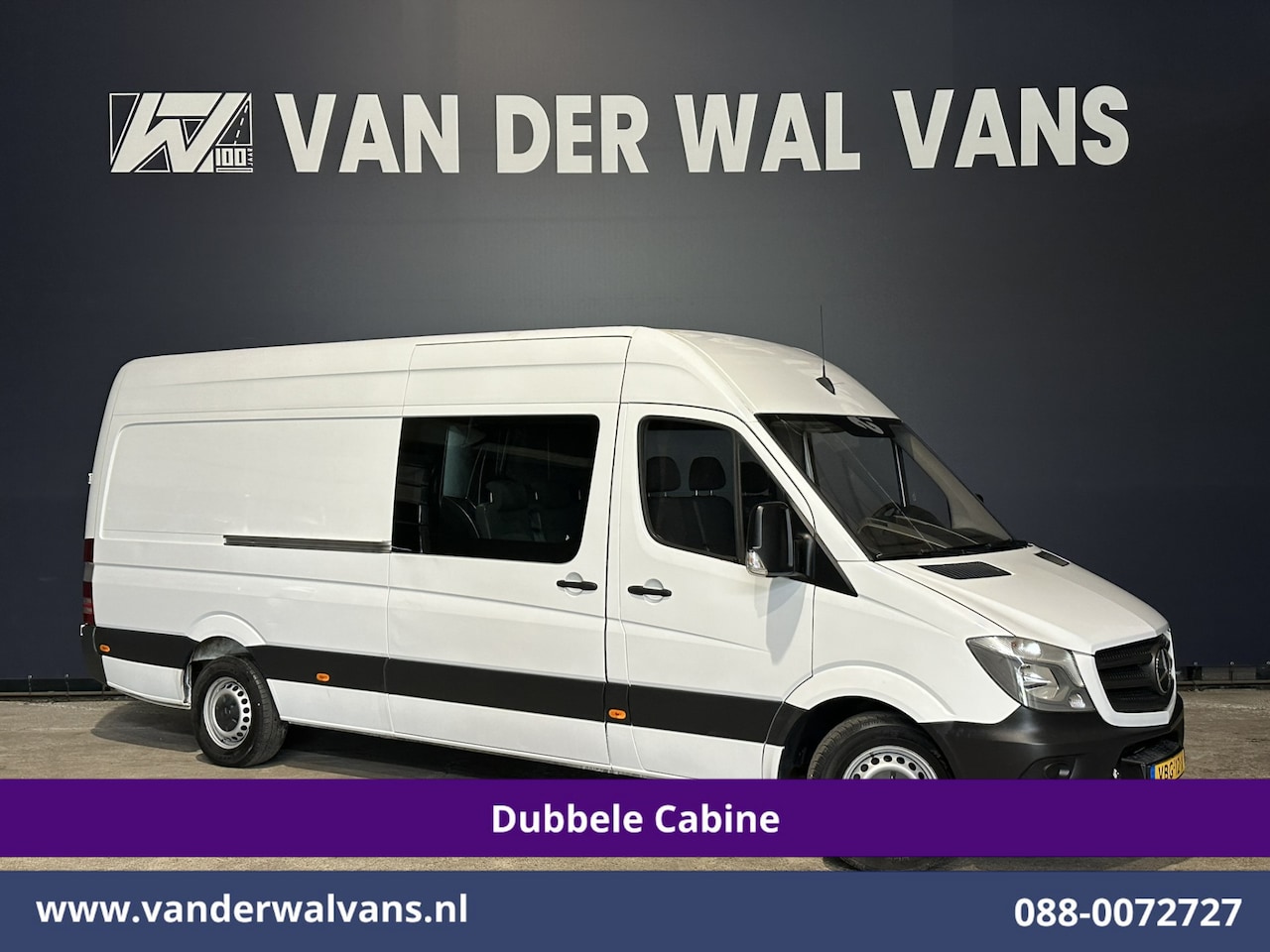 Mercedes-Benz Sprinter - 314 CDI 143pk L3H2 Dubbele Cabine Euro6 Airco | 7-Zits | Trekhaak Sidebars - AutoWereld.nl