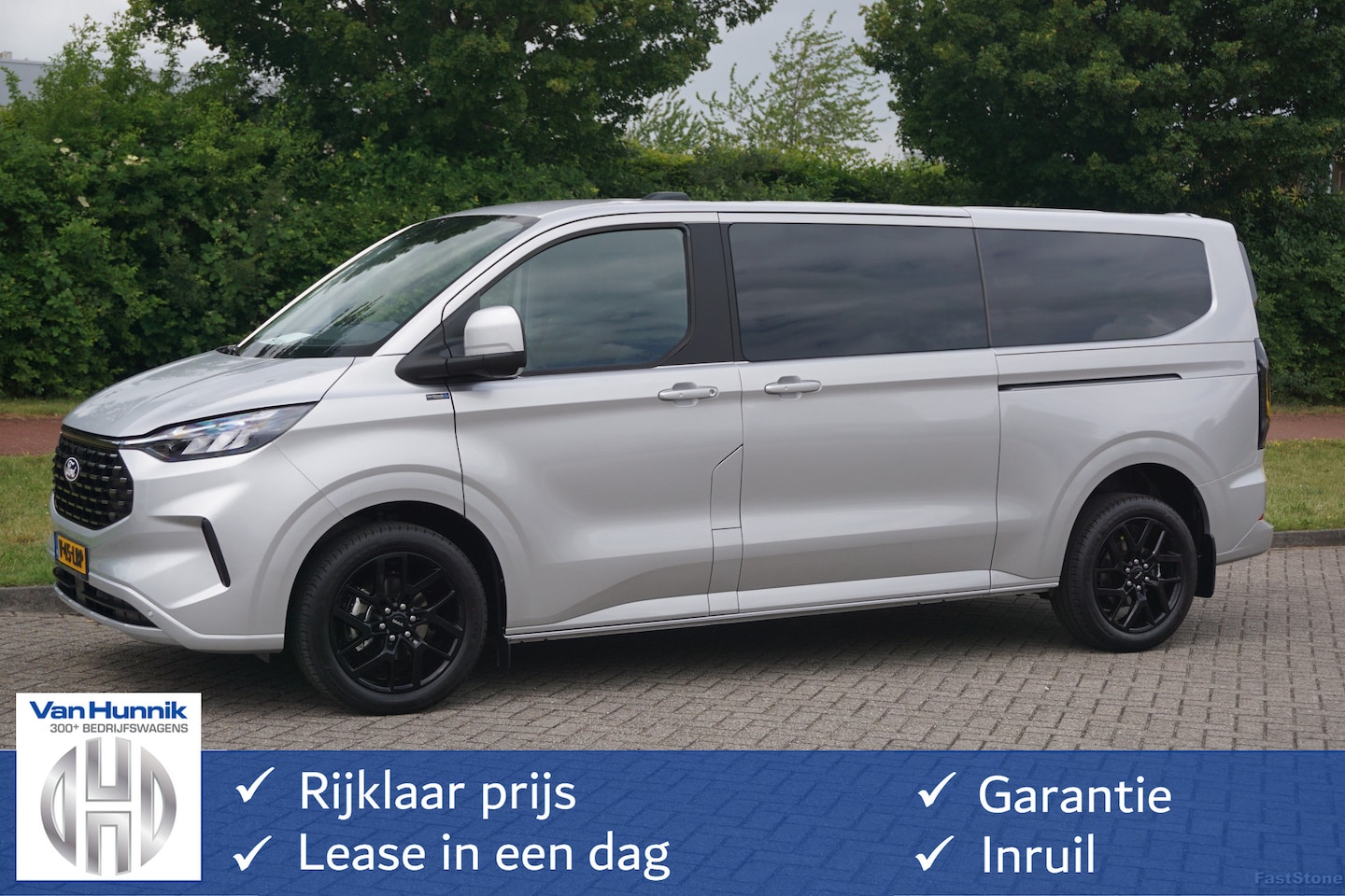 Ford Transit Custom Tourneo - 340L 2.5 PHEV 233PK Dubbel Cabine PRIJS INCL. BPM Leder, 19" LM, B&O, Pano, Elec. Schuifde - AutoWereld.nl