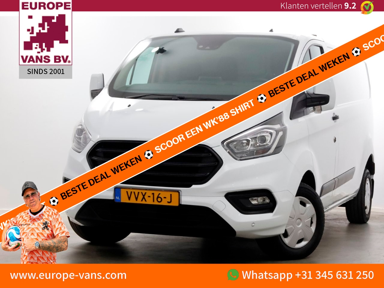 Ford Transit Custom - 2.0 TDCI 130pk L2H1 Trend Airco/Navi/Camera Trekhaak 2800kg 07-2023 - AutoWereld.nl