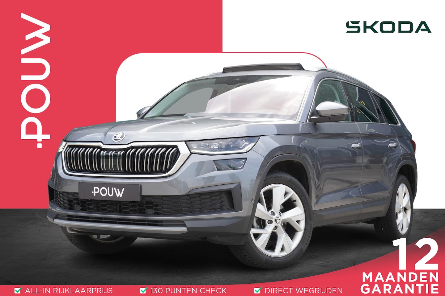 Skoda Kodiaq - 1.5 TSI 150pk DSG Business Edition Plus | Panoramadak | Trekhaak | Stoelverwarming/Ventila - AutoWereld.nl