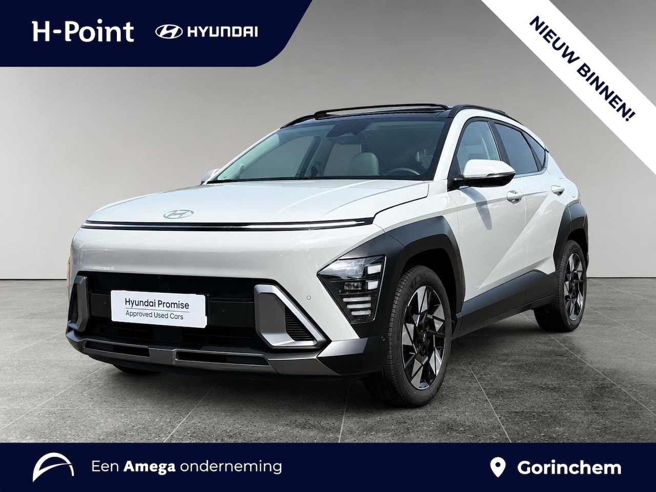 Hyundai Kona - Premium Sky 1.6 GDI HEV 141pk | SCHUIF/KANTELDAK | FULL LED | PREMIUM LEDER | ADAPTIVE CRU - AutoWereld.nl