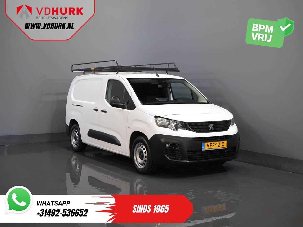 Peugeot Partner - 1.5 HDI 130 pk Aut. L2 NL Auto/ 3Pers./ Carplay/ Airco/ Navi/ Imperiaal/ Cruise/ PDC/ DAB/ - AutoWereld.nl