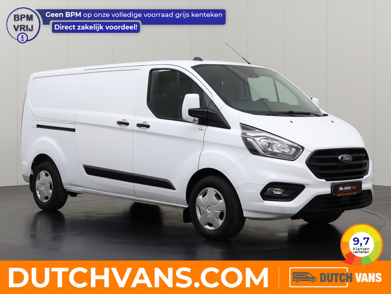 Ford Transit Custom - 2.0TDCi 130PK Lang | Achterdeuren | Multimedia | Camera | 3-Zits | Betimmering - AutoWereld.nl