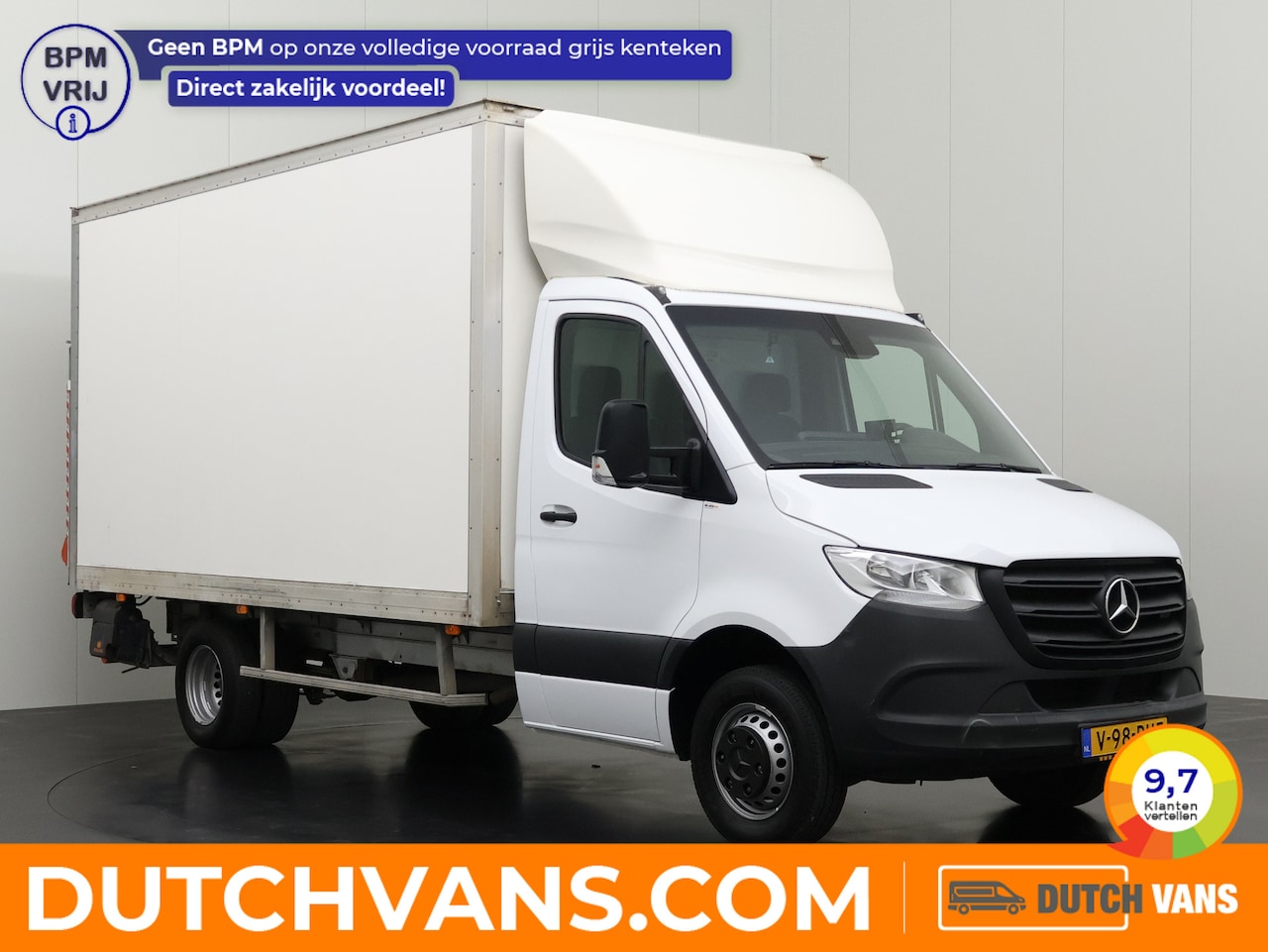 Mercedes-Benz Sprinter - 515CDI 9G-Tronic Automaat Bakwagen+Laadklep | Dakspoiler | Airco | Cruise | Camera | 3-Zit - AutoWereld.nl
