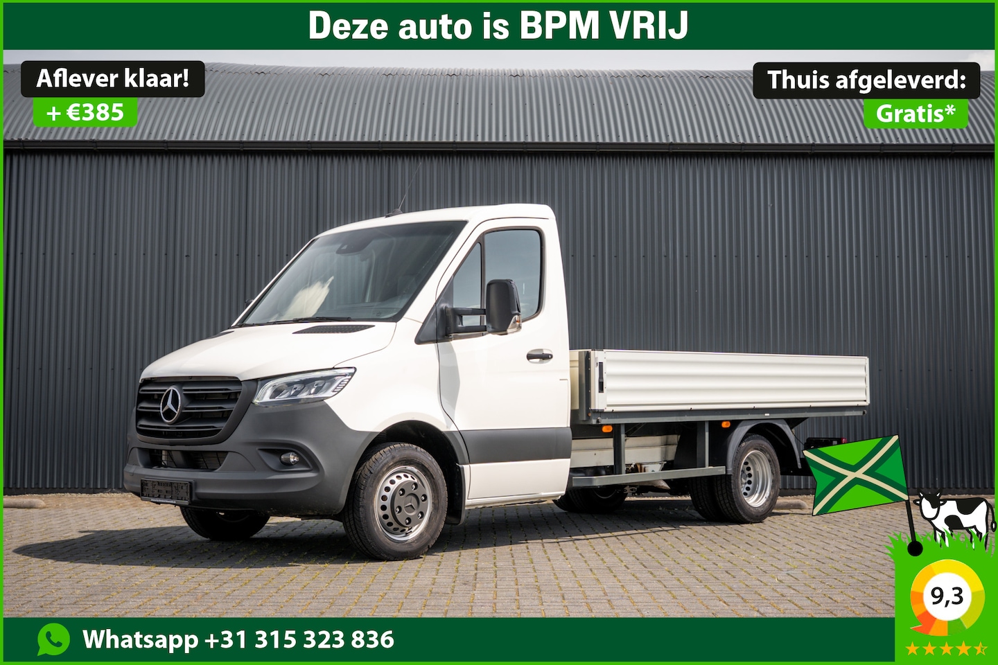 Mercedes-Benz Sprinter - 519 CDI | 190PK | Automaat | Nieuw | Luchtvering | LED | Cruise | Carplay | Mbux | Navi | - AutoWereld.nl