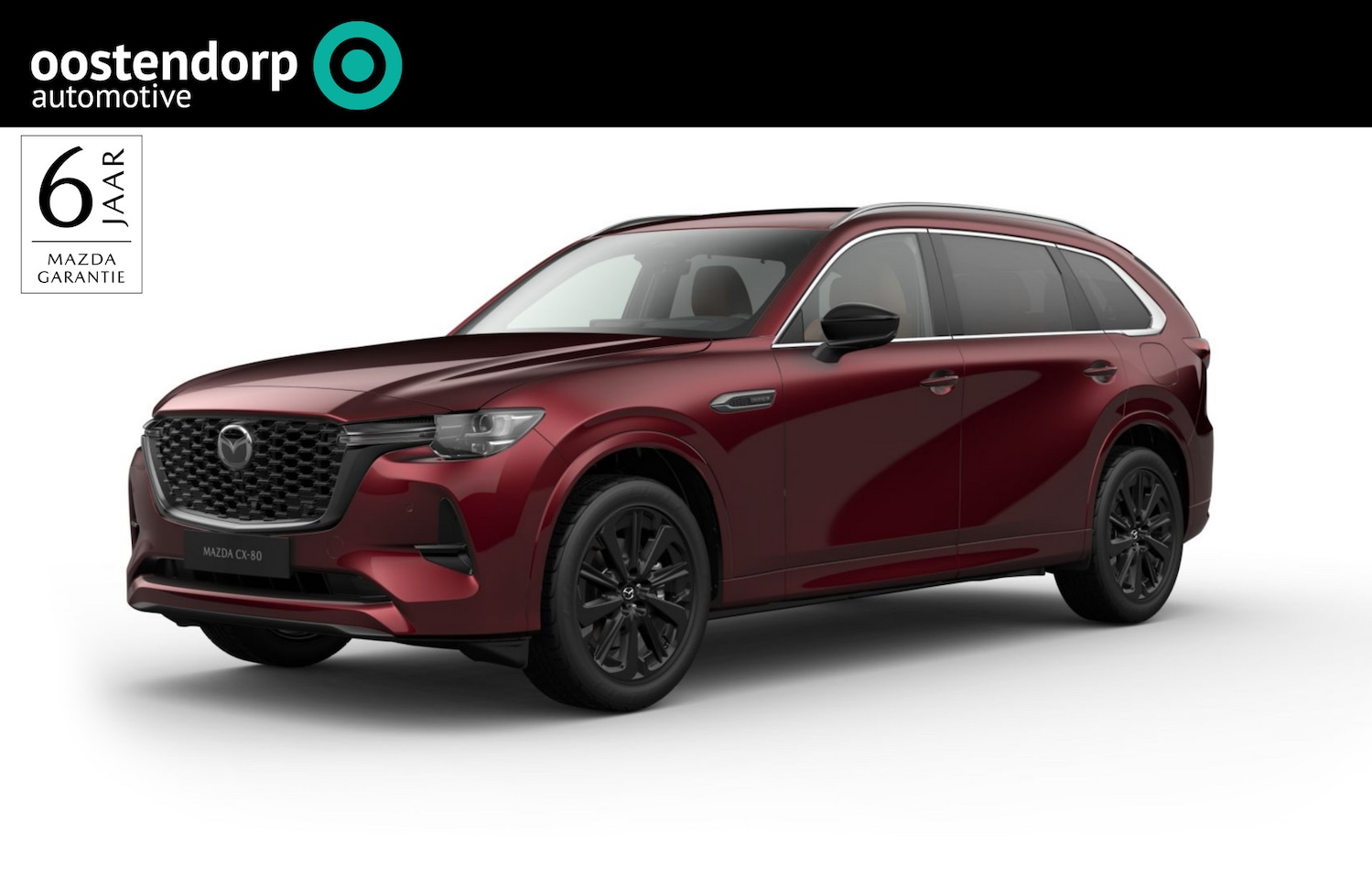 Mazda CX-80 - 2.5 e-SkyActiv PHEV Homura 6p. | Captain seats | Tan leather | BOSE Audio | 360 Camera - AutoWereld.nl