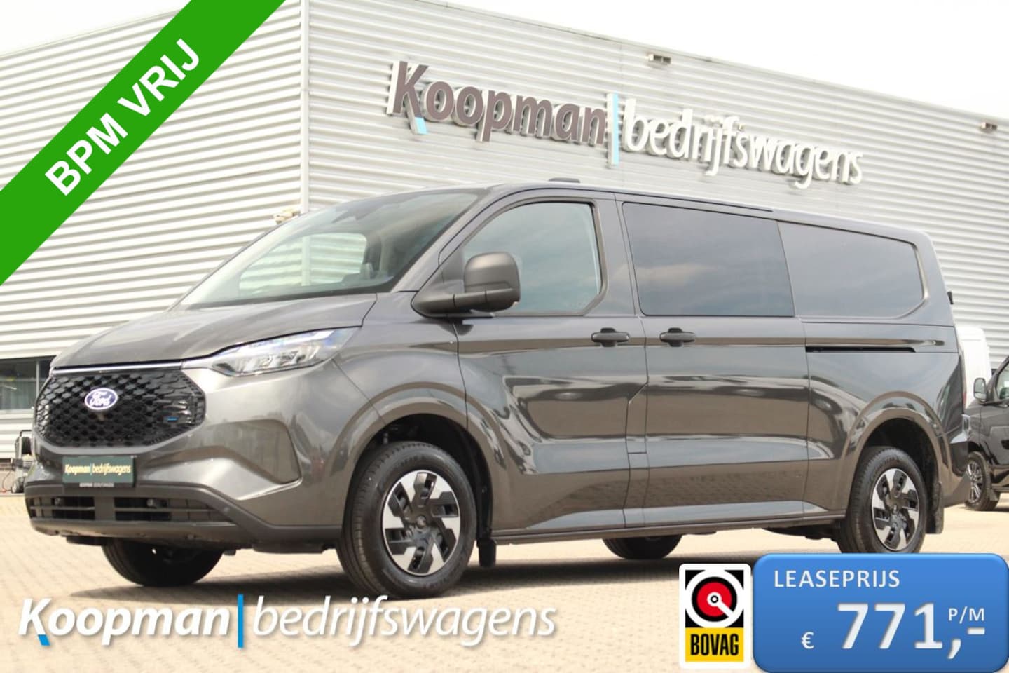 Ford Transit Custom - E-Transit 320 L2H1 Trend 71kWh 218pk DC Automaat | Trekgewicht 2300kg | L+R Zijdeur | Keyl - AutoWereld.nl