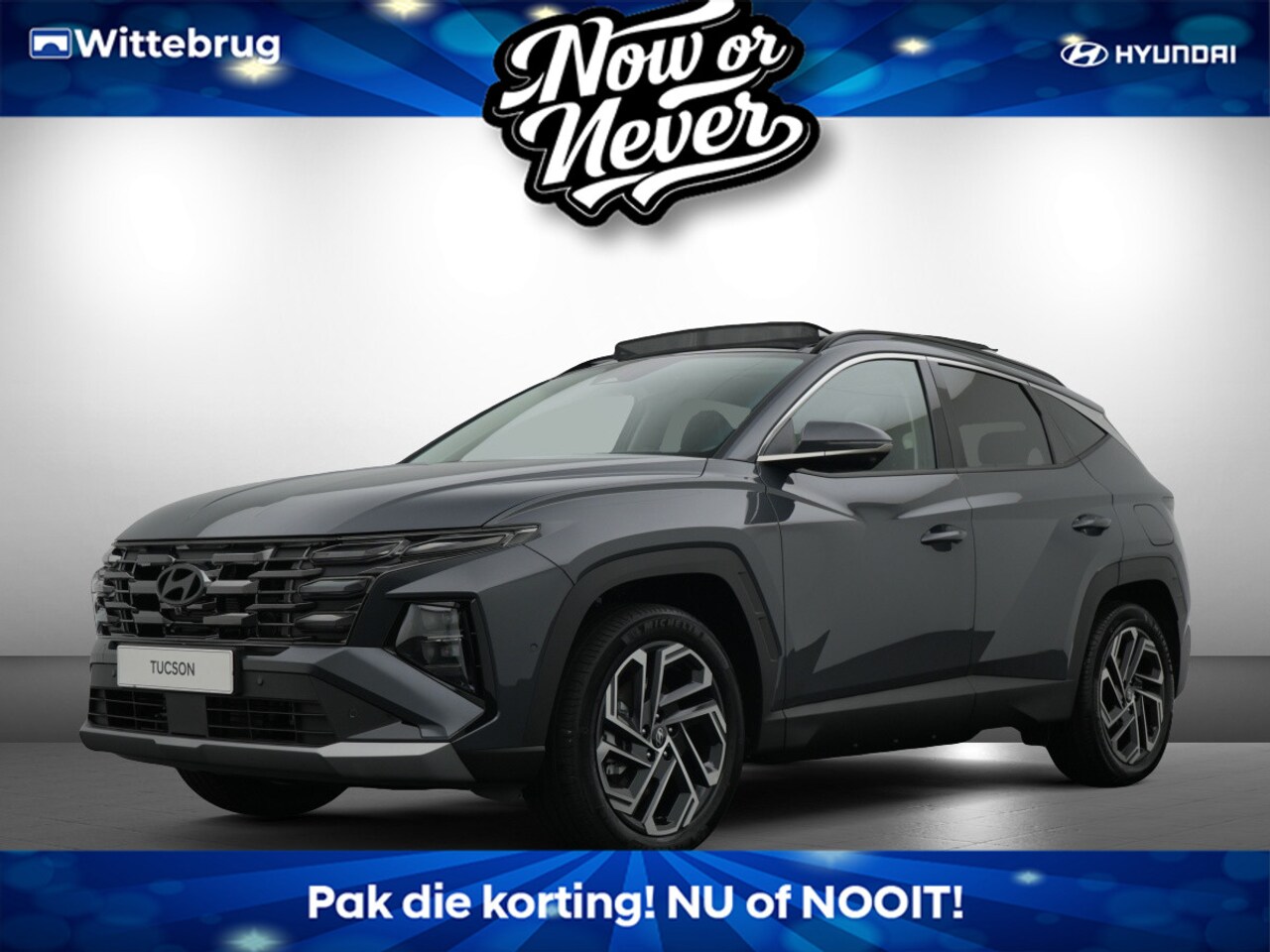Hyundai Tucson - 1.6 T-GDI PHEV Premium Sky Plug-In Hybride met Panorama Schuifdak, Lederen bekleding, Navi - AutoWereld.nl