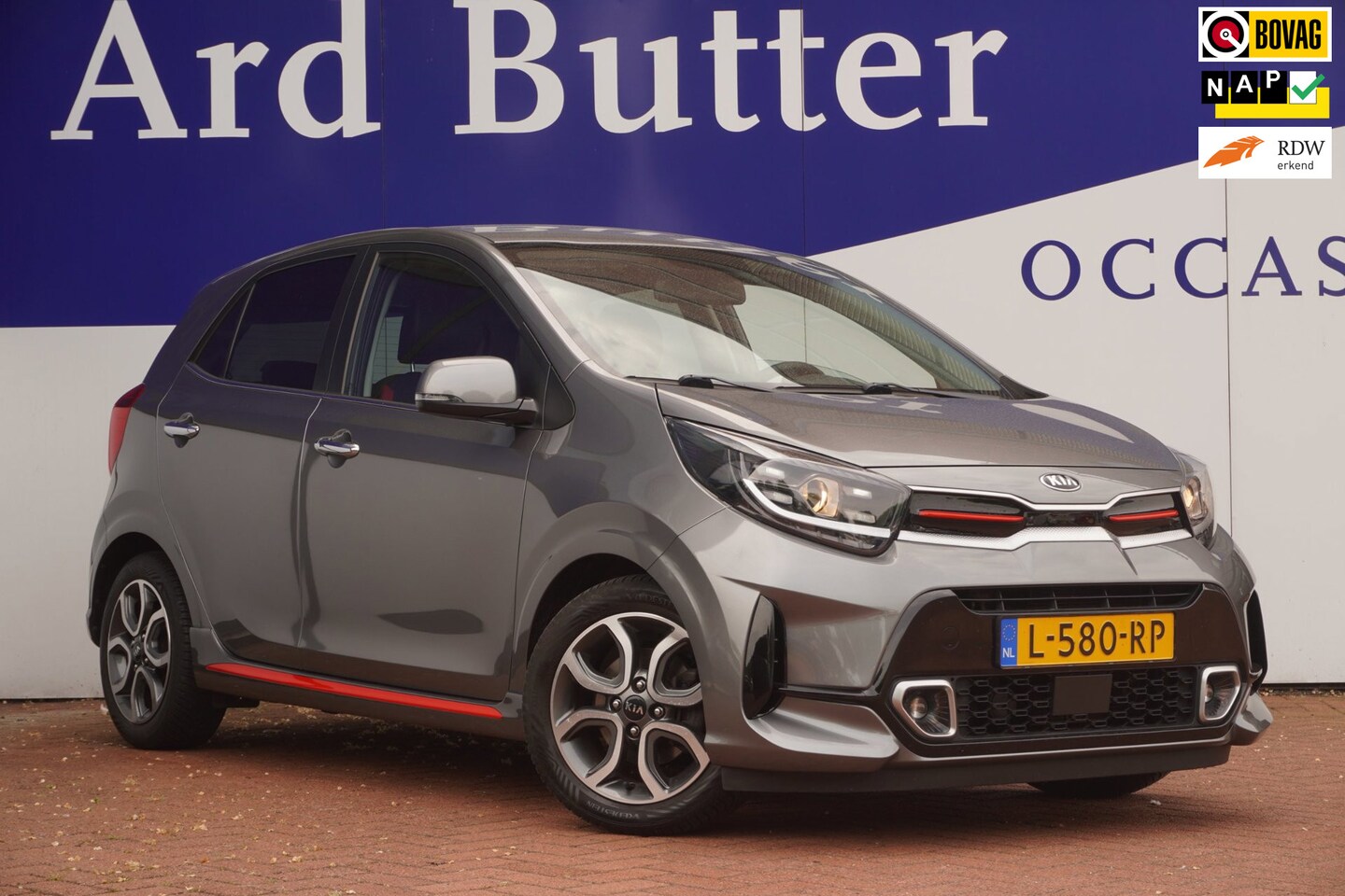 Kia Picanto - 1.0 DPi GT-Line+Volleder+Full-Navigatie+ecc+cruise+camera+Parkeer-Hulp+afn-trekhaak = SUPE - AutoWereld.nl