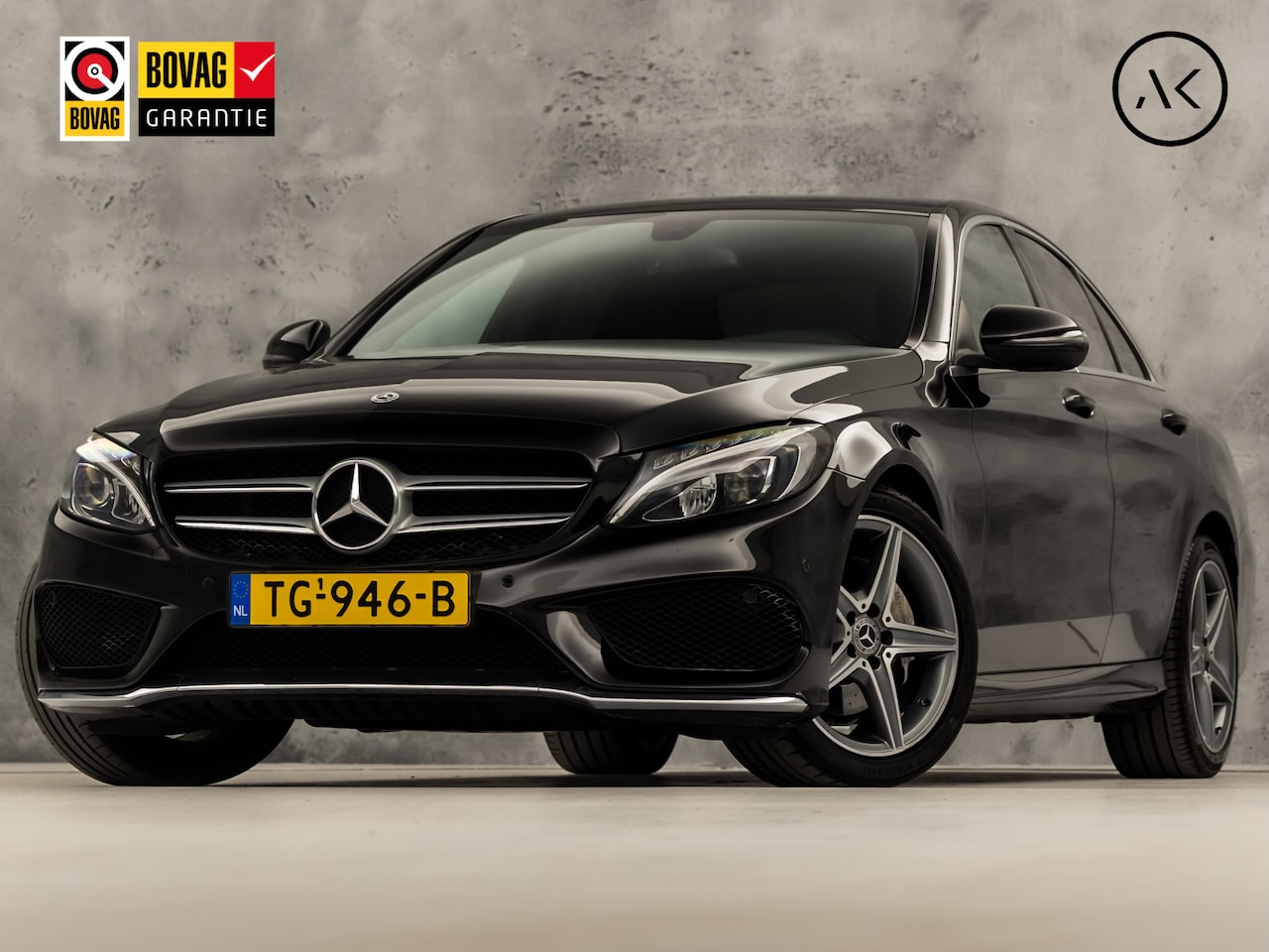 Mercedes-Benz C-klasse - 180 AMG Sport 156Pk Automaat (NAVIGATIE, CAMERA, LEDER, ZWART HEMEL, STOELVERWARMING, SPOR - AutoWereld.nl