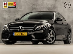Mercedes-Benz C-klasse - 180 AMG Sport 156Pk Automaat (NAVIGATIE, CAMERA, LEDER, ZWART HEMEL, STOELVERWARMING, SPOR