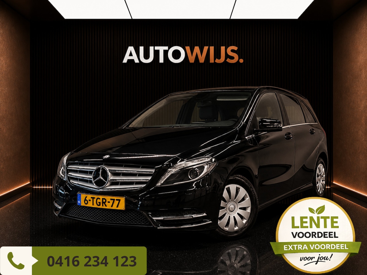 Mercedes-Benz B-klasse - 180 Ambition|NL AUTO|NAVI|AUT|LED|LEDER - AutoWereld.nl