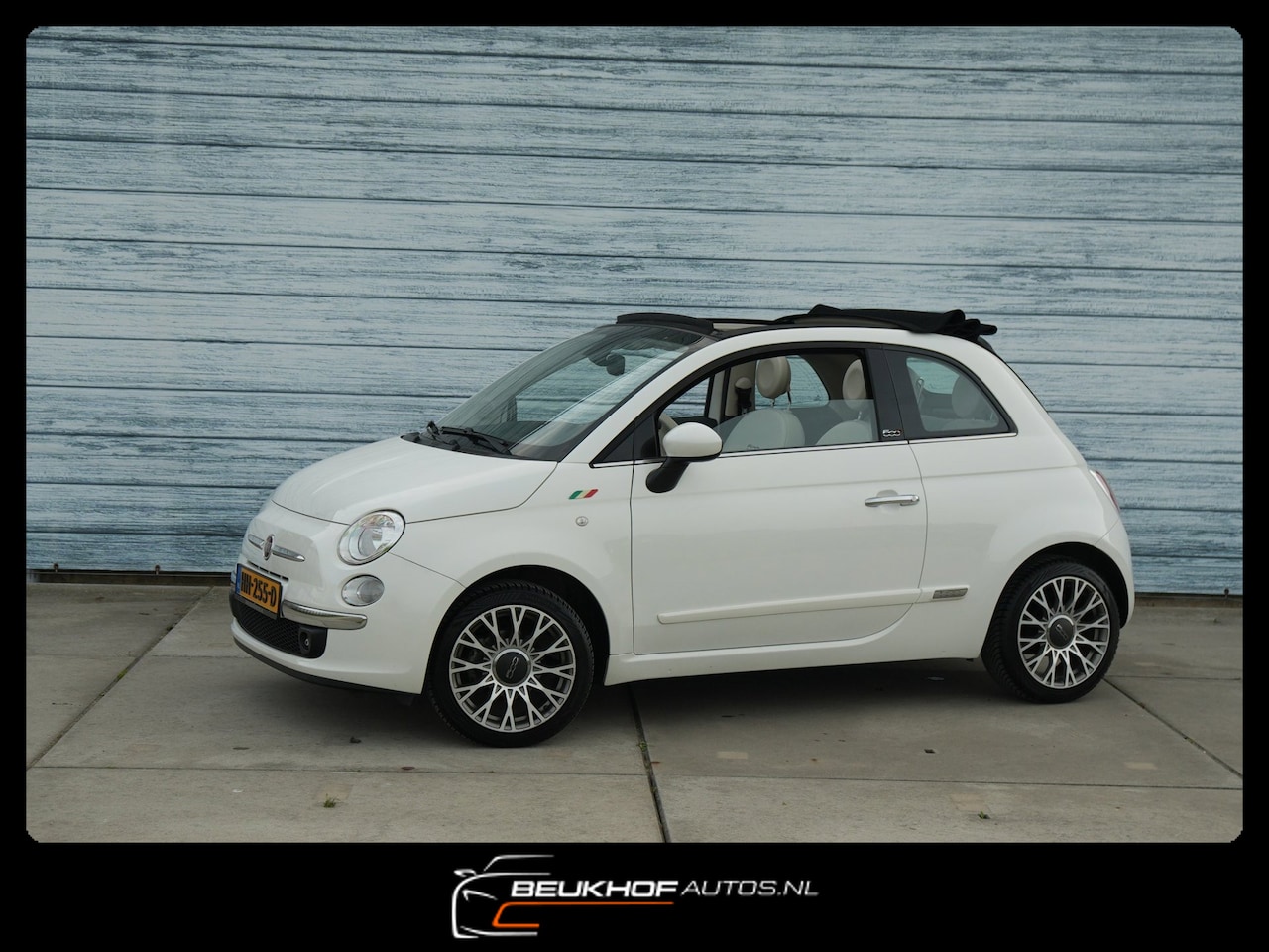 Fiat 500 C - 1.2 Lounge Cabrio Airco Sportvelgen Half Leer - AutoWereld.nl