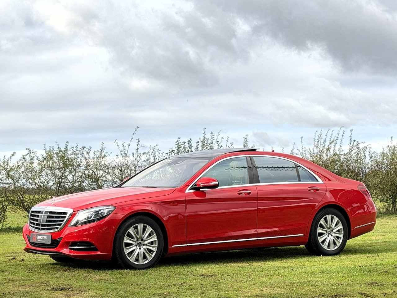 Mercedes-Benz S-klasse - S 500 4Matic Lang Prestige - Magma röt - Einzelstück - AutoWereld.nl