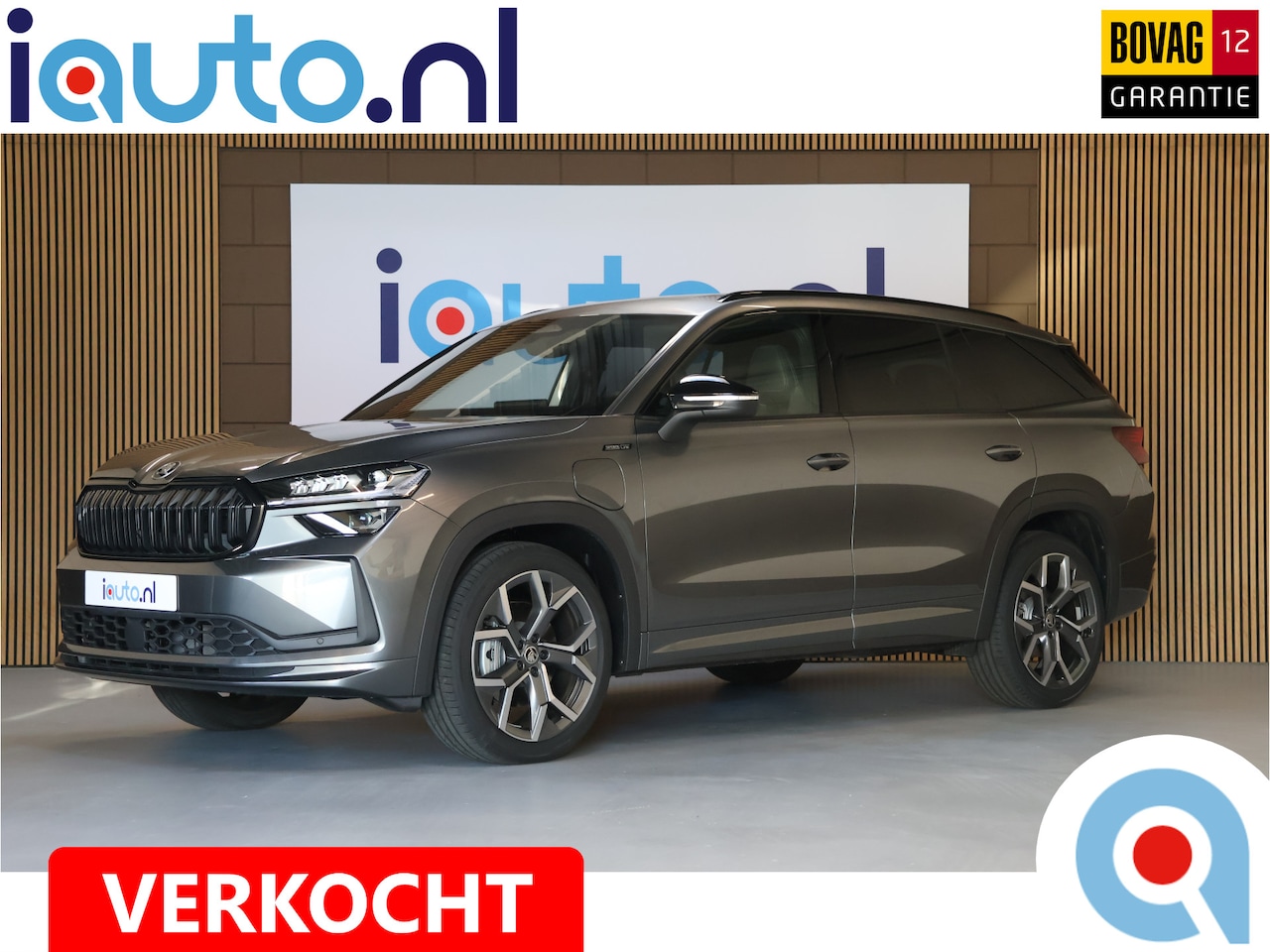 Skoda Kodiaq - iV 1.5 TSI PHEV Sportline Pano/Matrix LED/ACC/Keyless/Camera/20"/Elek. stoel+mem/Trekhaak - AutoWereld.nl
