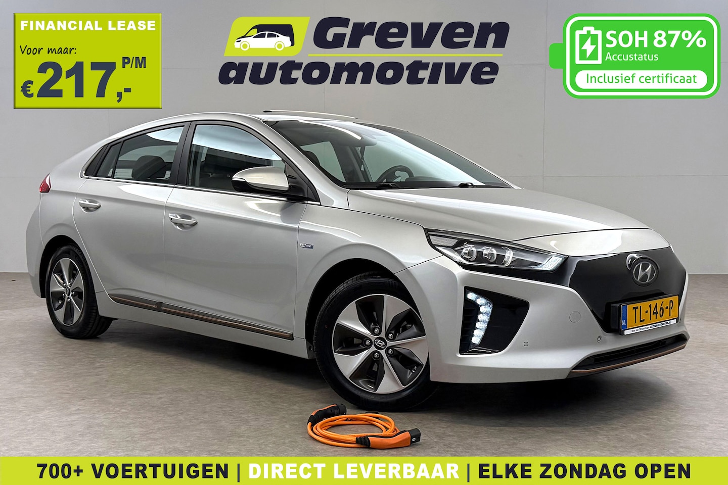 Hyundai IONIQ - Premium EV 28 kWh | Snelladen | SOH 87% | Pano | Virtual | Camera | Carplay | Memory | Sto - AutoWereld.nl