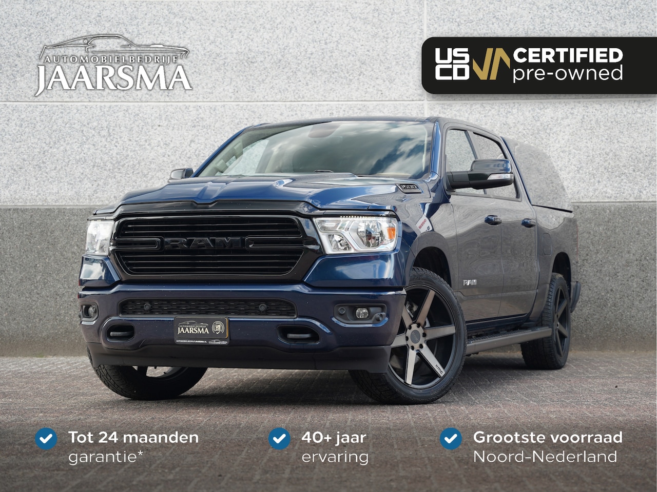 Dodge Ram 1500 - Big Horn Night Edition 3.6L V6 4X4 |22" KMC Wheels |Leder |Containerhuif |Airco |Cruise Co - AutoWereld.nl