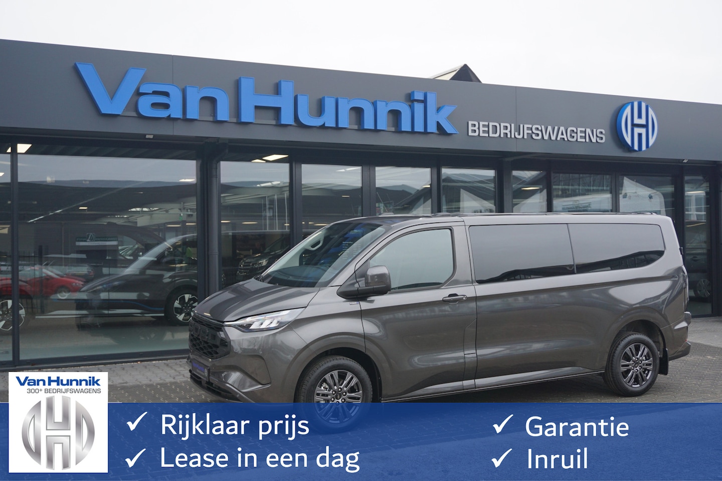 Ford Transit Custom - 320L 2.5 PHEV 233PK Dubbel Cabine Limited PRIJS INCL. BPM !! 13" Navi, Adap. Cruise, Camer - AutoWereld.nl