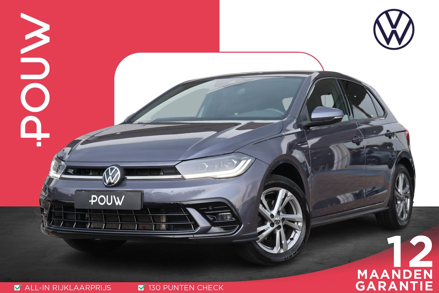 Volkswagen Polo - 1.0 TSI 110pk DSG R-Line Business | Apple Carplay | PDC | Keyless | Stoelverwarming - AutoWereld.nl