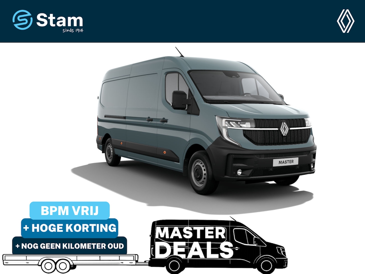 Renault Master - T35 2.0 dCi 150 L3H2 Advance Cruise | Navi | Parkeersensoren achter | Trekhaak | Schuideur - AutoWereld.nl