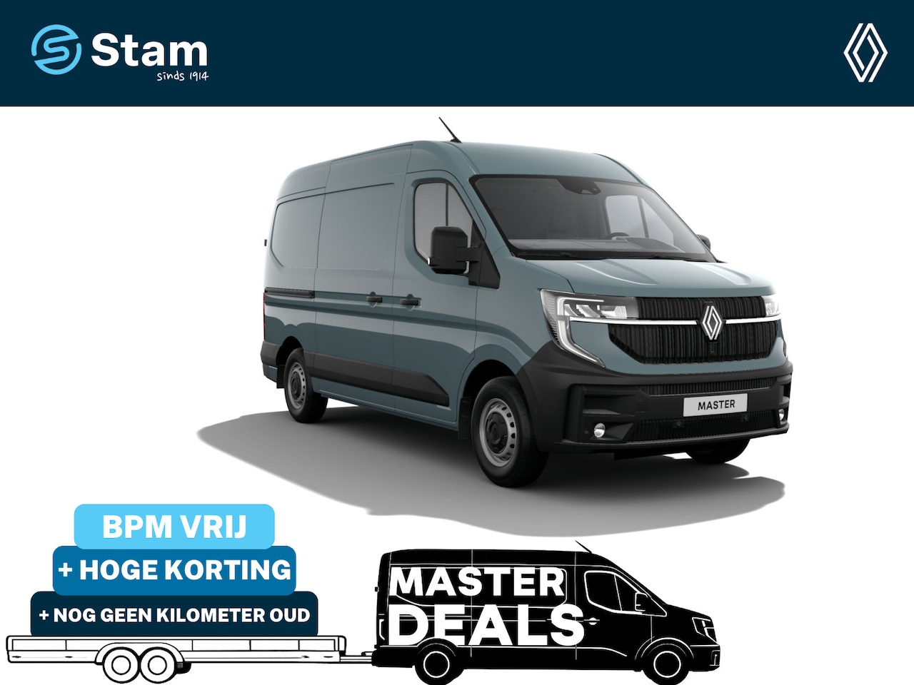 Renault Master - T35 2.0 dCi 150 L2H2 Advance Cruise | Navi | Parkeersensoren | Trekhaak | Schuifdeur Links - AutoWereld.nl