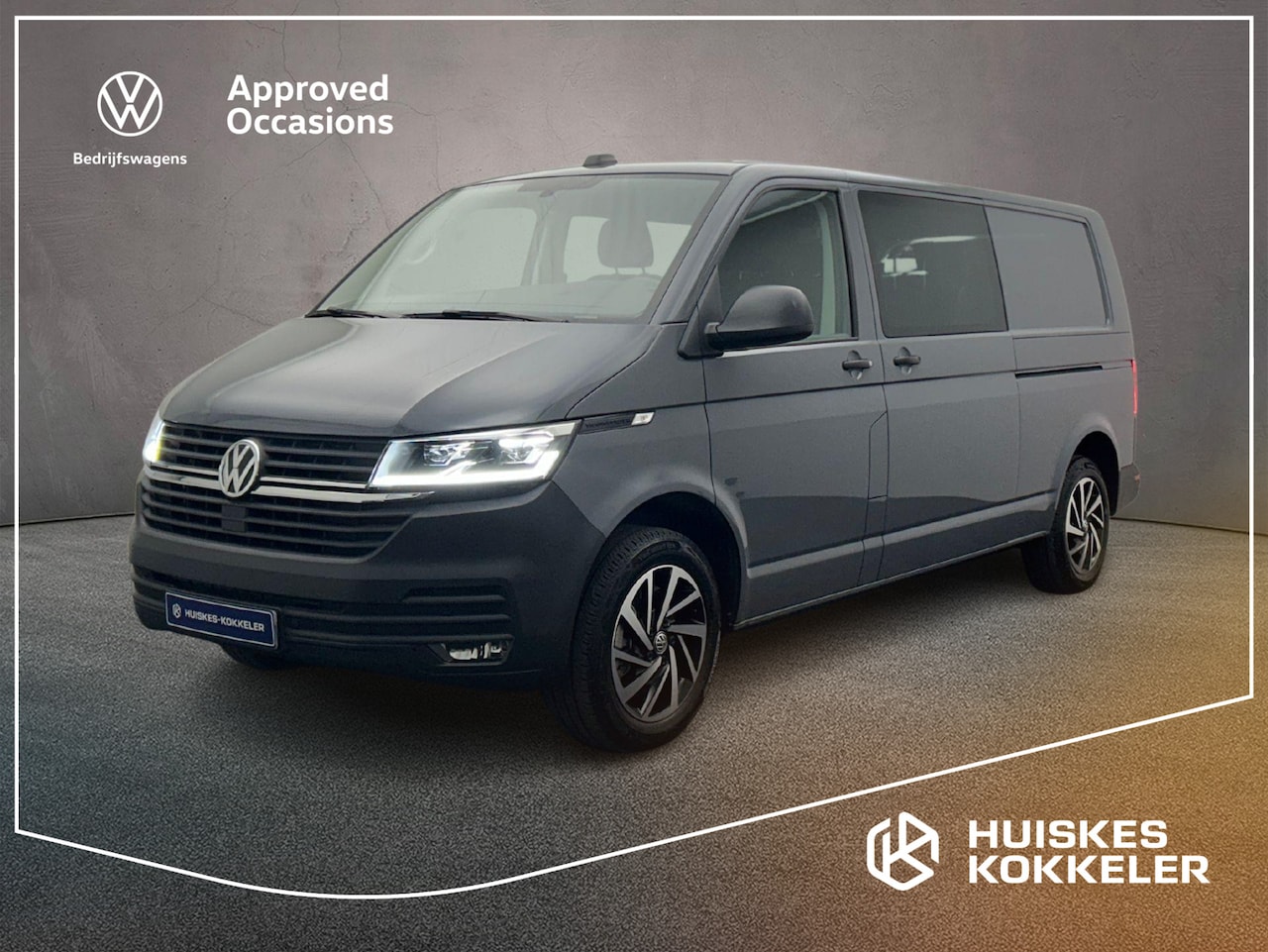 Volkswagen Transporter - 2.0 TDI 204pk DSG L2 Dubbele cabine | LED koplampen & achterlichten | 2x schuifdeur | Came - AutoWereld.nl