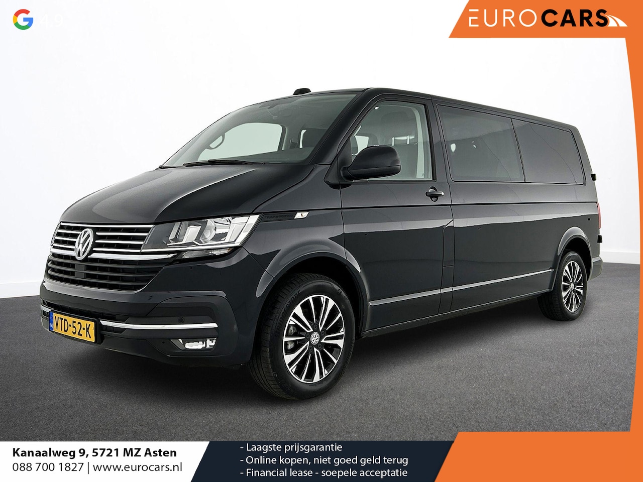 Volkswagen Transporter - 2.0 TDI L2H1 Dubbele Cabine Highline Automaat Navigatie Carplay Parkeersensoren Trekhaak A - AutoWereld.nl