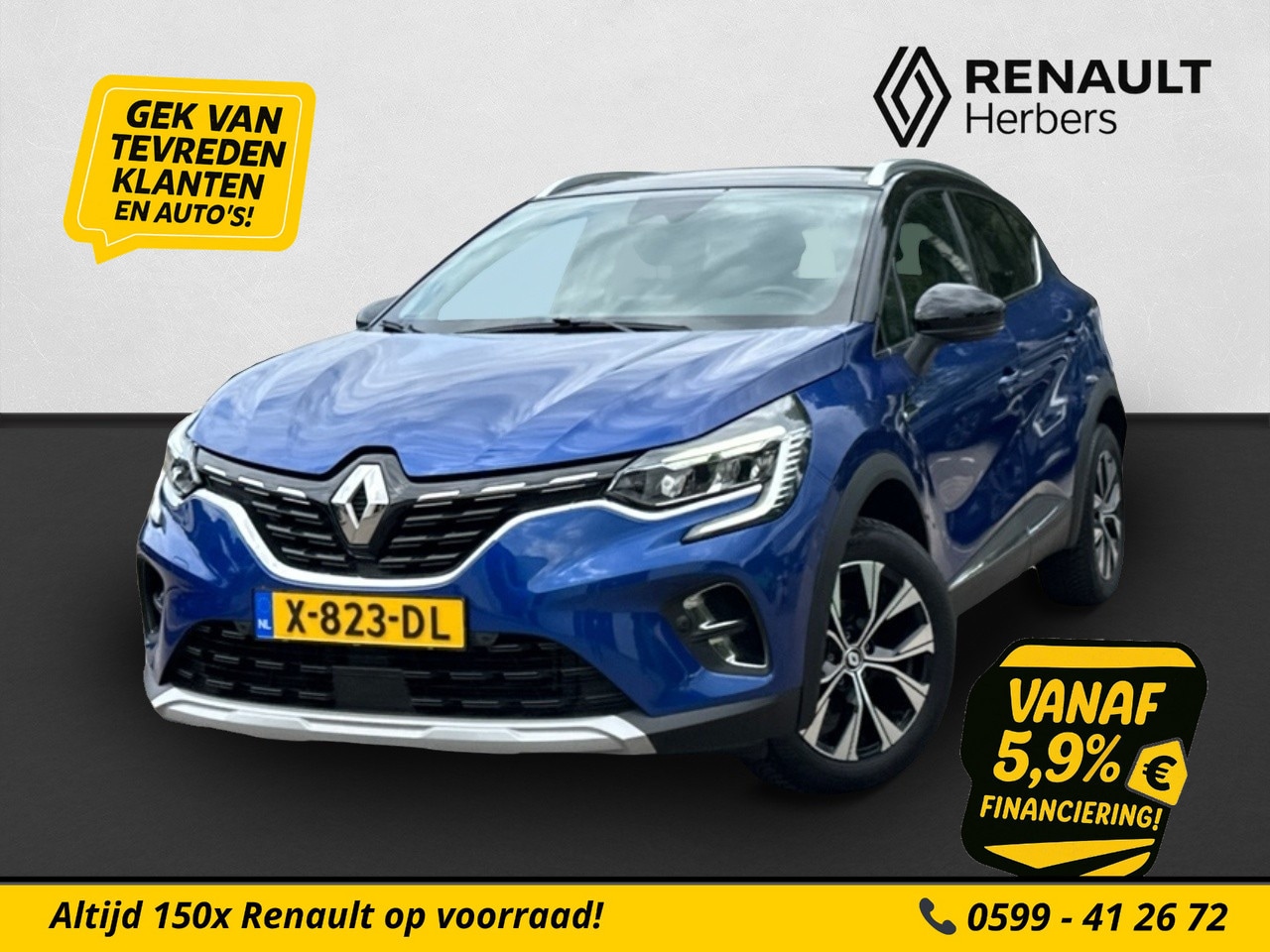 Renault Captur - 1.3 TCe 140 Techno STOEL/STUUR&VOORRUITVERW. / TREKHAAK / ADAPT CRUISE - AutoWereld.nl