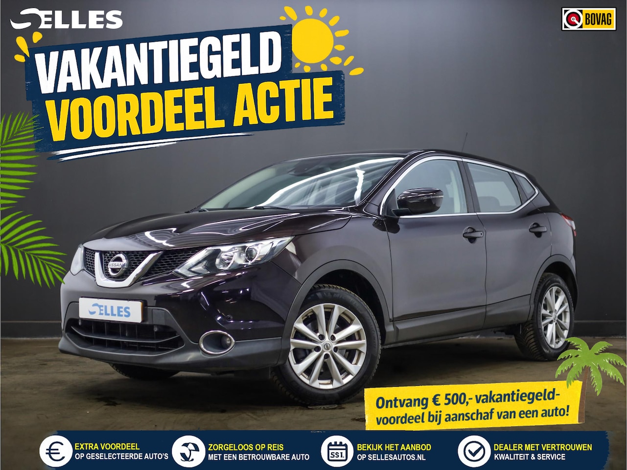 Nissan Qashqai - 1.2 Acenta Connect | Navigatie | Trekhaak | Stoelverwarming | Camera - AutoWereld.nl