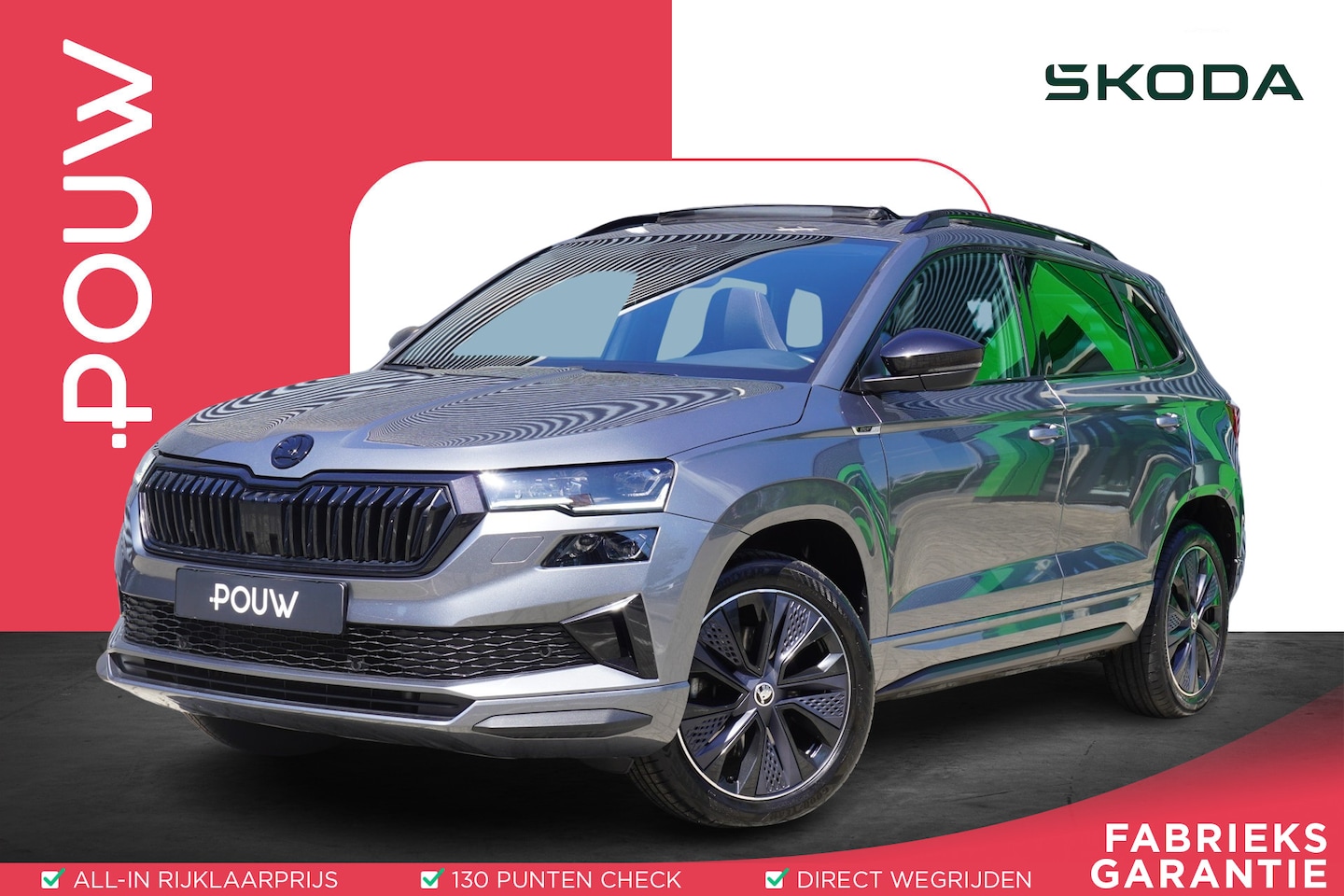 Skoda Karoq - 1.5 TSI 150pk DSG ACT Sportline Business | Panoramadak | Trekhaak | Stuur/Stoelverwarming - AutoWereld.nl