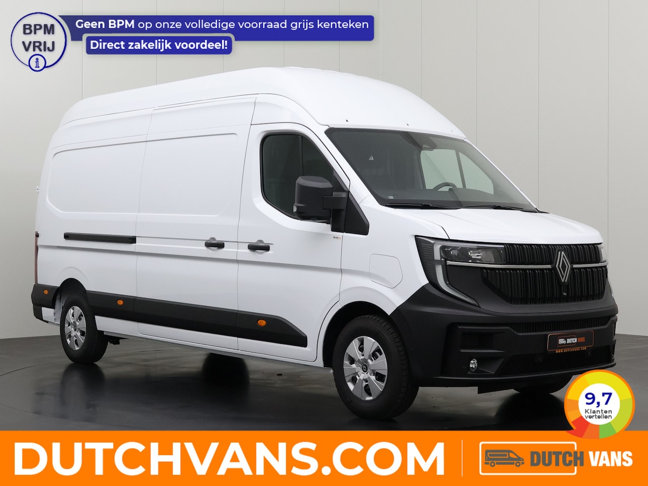 Renault Master E-Tech - 87Kwh Long Range L3H3 | Navigatie | Camera | Airco | 3-Zits | Betimmering | Multimedia - AutoWereld.nl
