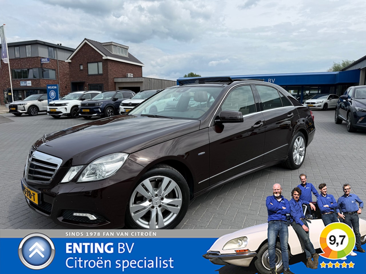 Mercedes-Benz E-klasse - 350 CGI AVANTGARDE VOLLEER SCHUIFDAK LUCHTVERING FULL OPTION UNIEK - AutoWereld.nl