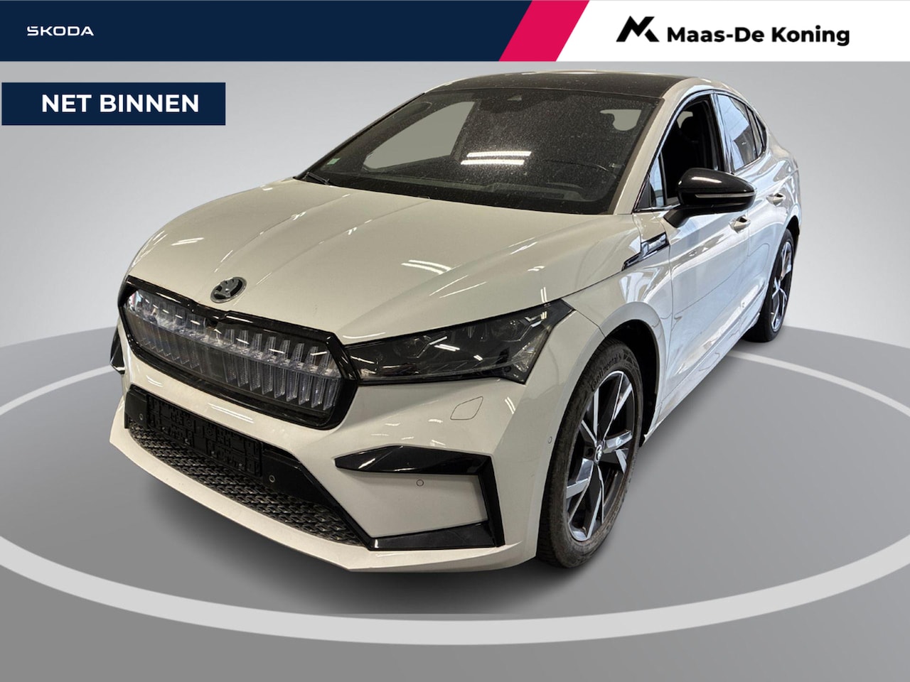 Skoda Enyaq Coupé iV - 80 Sportline 204pk · SOH 96,2% · Panoramadak · Cristal Face · 360 Camera · Elek. Bestuurde - AutoWereld.nl