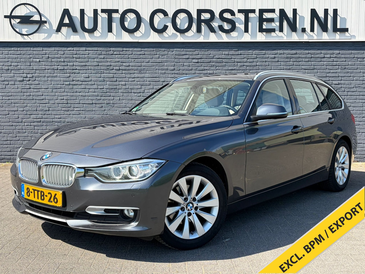 BMW 3-serie Touring - 316i Automaat Leder+Verwarmd Sportstoelen Navi Ecc Cruise Control Pdc Xenon Executive Blue - AutoWereld.nl