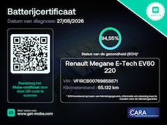 Renault Mégane E-Tech - EV60 220pk Optimum Charge Ionic/ SOH 94, 55%/ Warmtepomp/ Trekhaak/ 1 Eigenaar/ Origineel