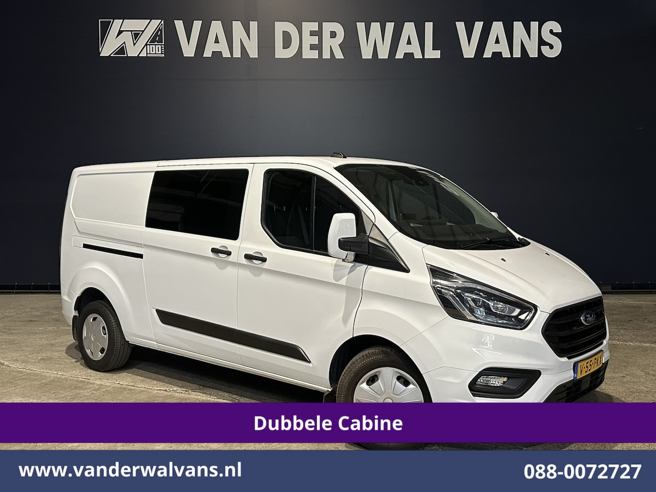 Ford Transit Custom - 2.0 TDCI 131pk Automaat L2H1 Dubbele Cabine Euro6 Airco | 6-Zits | Camera | Navigatie | Ap - AutoWereld.nl