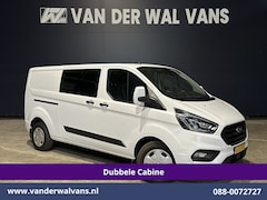 Ford Transit Custom - 2.0 TDCI 131pk Automaat L2H1 Dubbele Cabine Euro6 Airco | 6-Zits | Camera | Navigatie | Ap