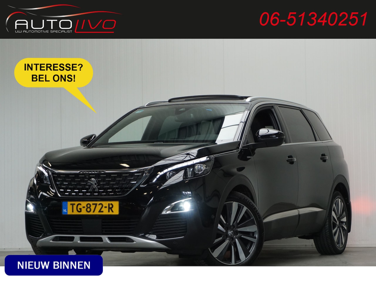 Peugeot 5008 - 1.6 e-THP GT-Line 165 PK! AUTOMAAT! PANO LEER FOCAL LED APPLE etc. - AutoWereld.nl