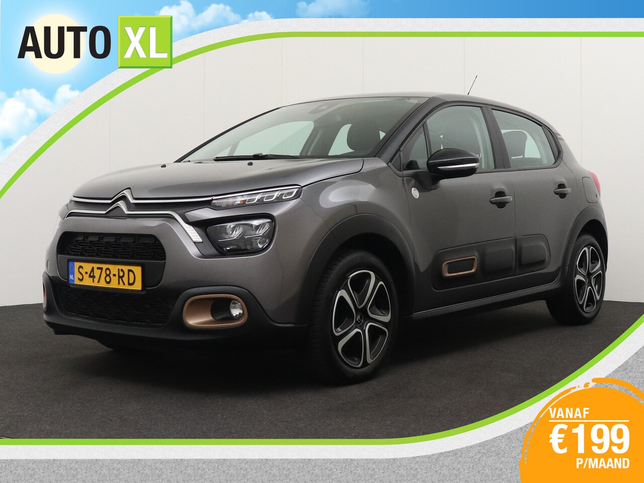 Citroën C3 - 1.2T C-Series Carplay Climate Navi 16'LMV DAB LED Cruise - AutoWereld.nl