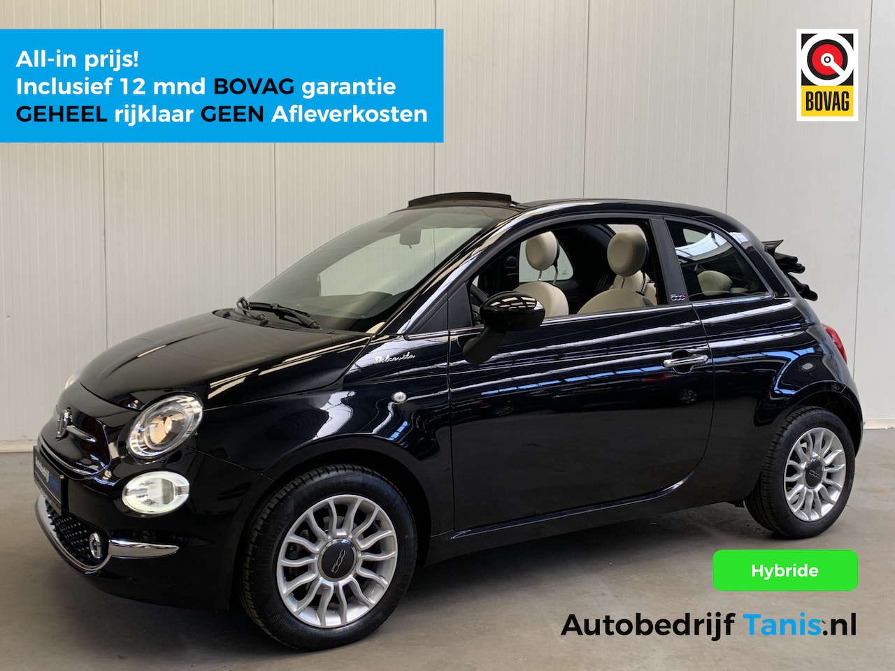 Fiat 500 C - 1.0 Hybrid Dolcevita AIRCO/ECC-LMV-LEDER-CRUISE CONTROL - AutoWereld.nl