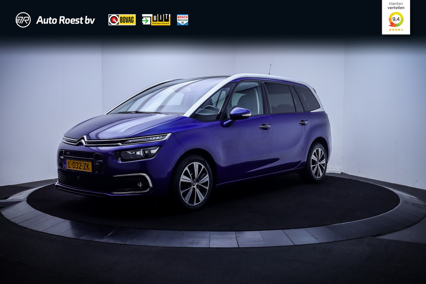 Citroën Grand C4 Picasso - 1.2T Aut. 7Pers Shine FULL LED | 360 CAM | MEMORY | LEDER | STOELVERW | CARPLAY | BLINDSPO - AutoWereld.nl