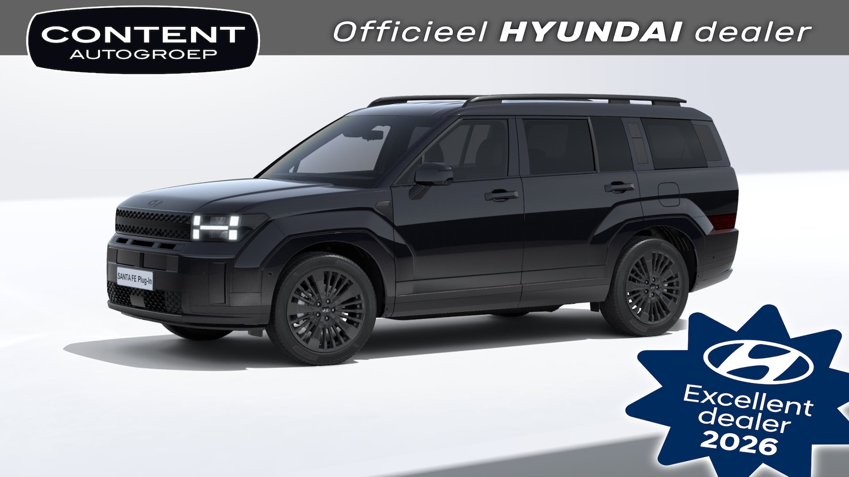 Hyundai Santa Fe - 1.6 T-GDi PHEV 4WD 7pl Black Line || Direct Leverbaar - AutoWereld.nl