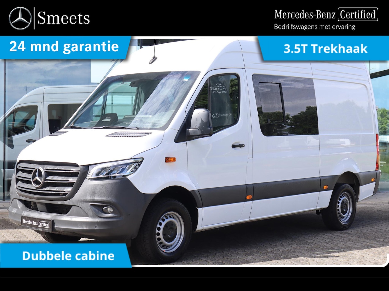 Mercedes-Benz Sprinter - 317 L2H2 DC 6 PERS. 3.5T TREKHAAK - AutoWereld.nl