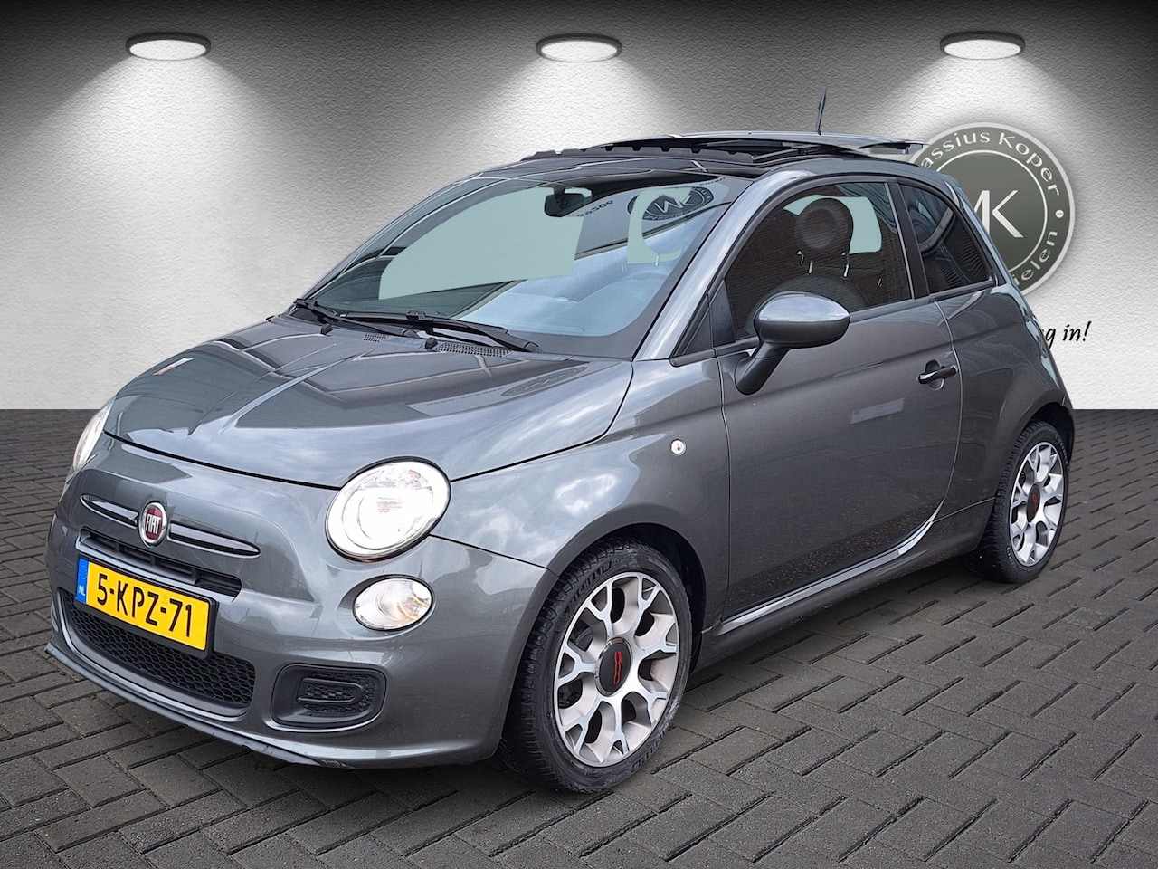 Fiat 500 - 0.9 TwinAir 500Sport Opendak, Airco, Audio, 16"Lm velgen - AutoWereld.nl