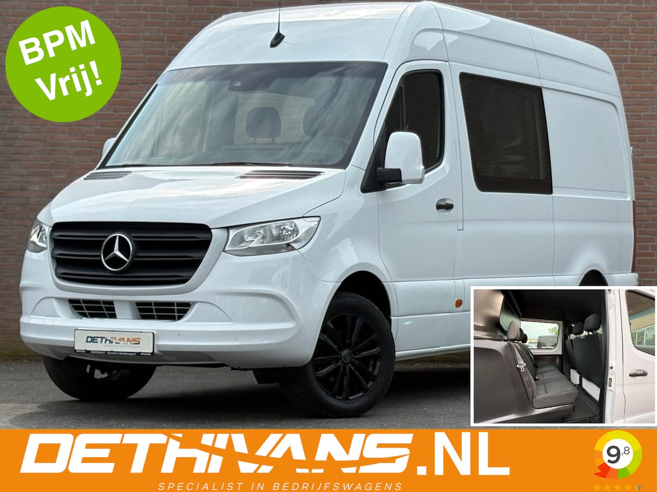 Mercedes-Benz Sprinter - 316CDI 164PK L2H2 Dubbelcabine / 7G-Tronic / EURO6 - AutoWereld.nl
