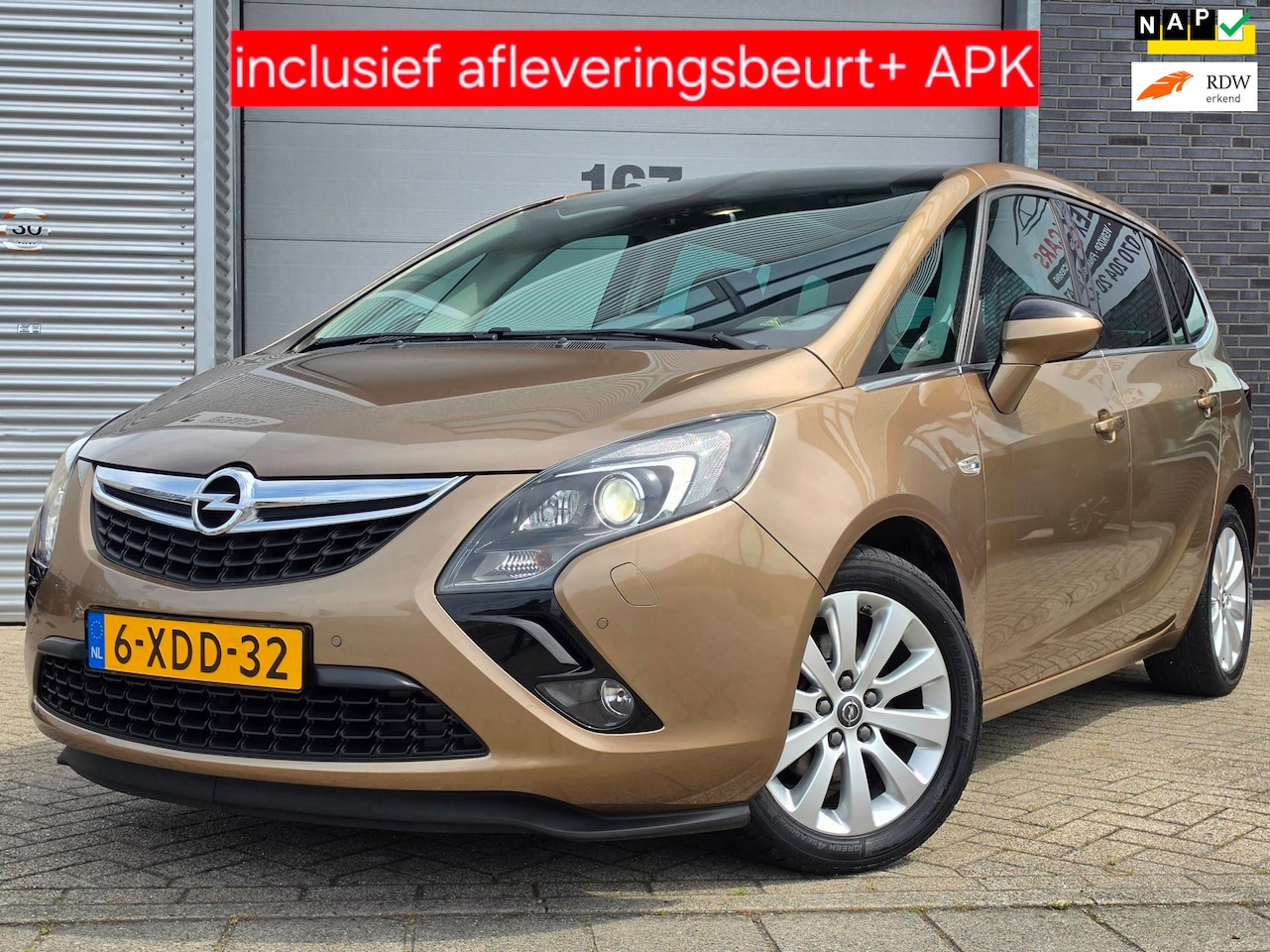 Opel Zafira Tourer - 1.4 Turbo 140 pk|PanoramaVoorraam|Leer|Stoelverwarming|Achteruitrijcamera|Pano - AutoWereld.nl