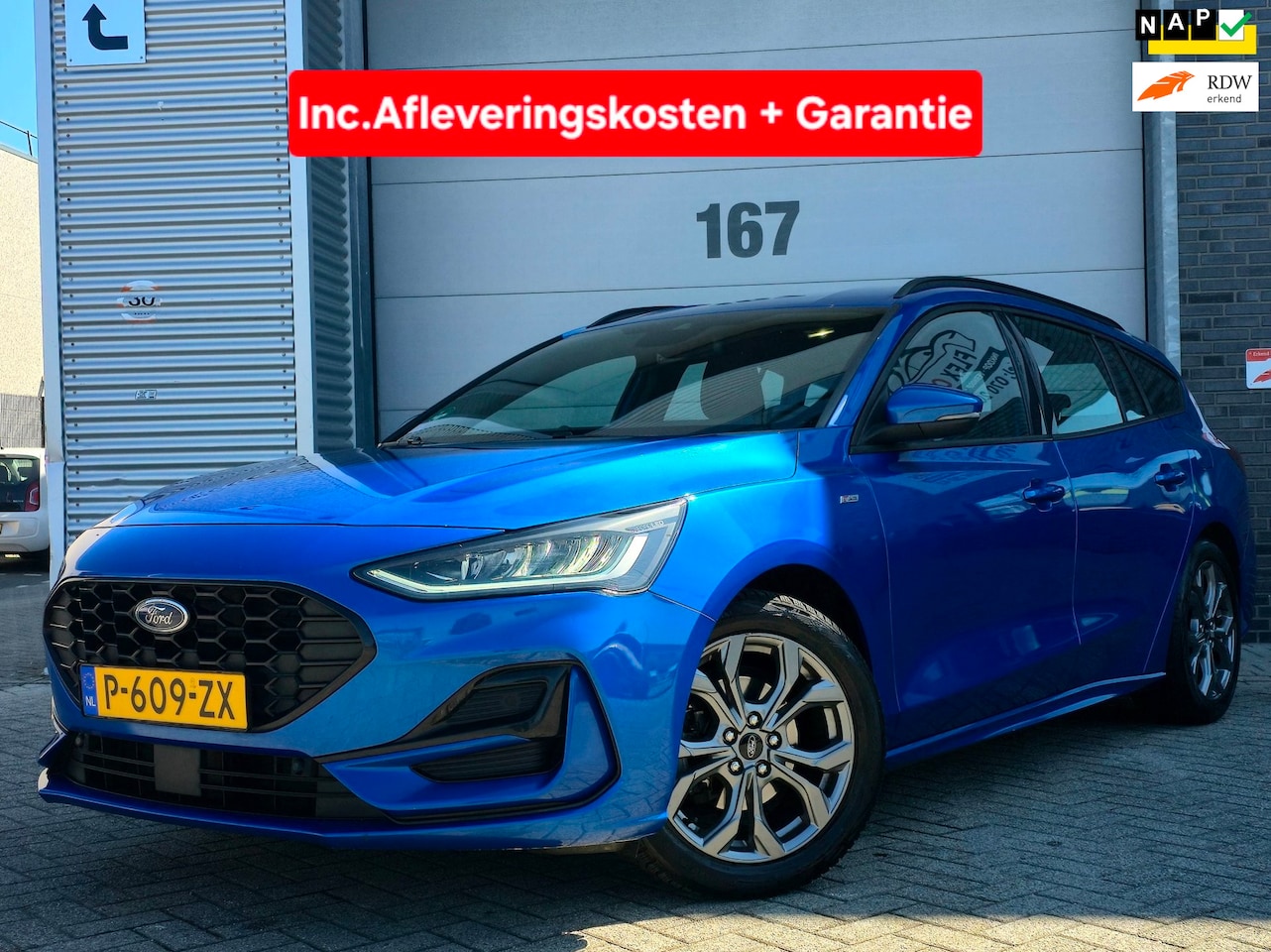 Ford Focus Wagon - 1.0 EcoBoost Hybrid ST Line|NL auto|Parkeersensoren - AutoWereld.nl
