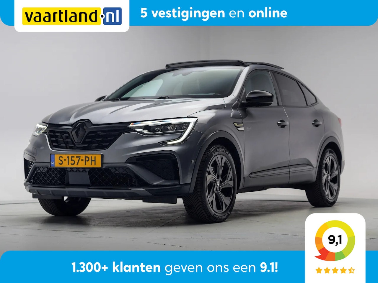 Renault Arkana - 1.6 E-Tech Hybrid 145 Evolution [ Pano Trekhaak LED Apple / Android Navi Leder Camera ] - AutoWereld.nl