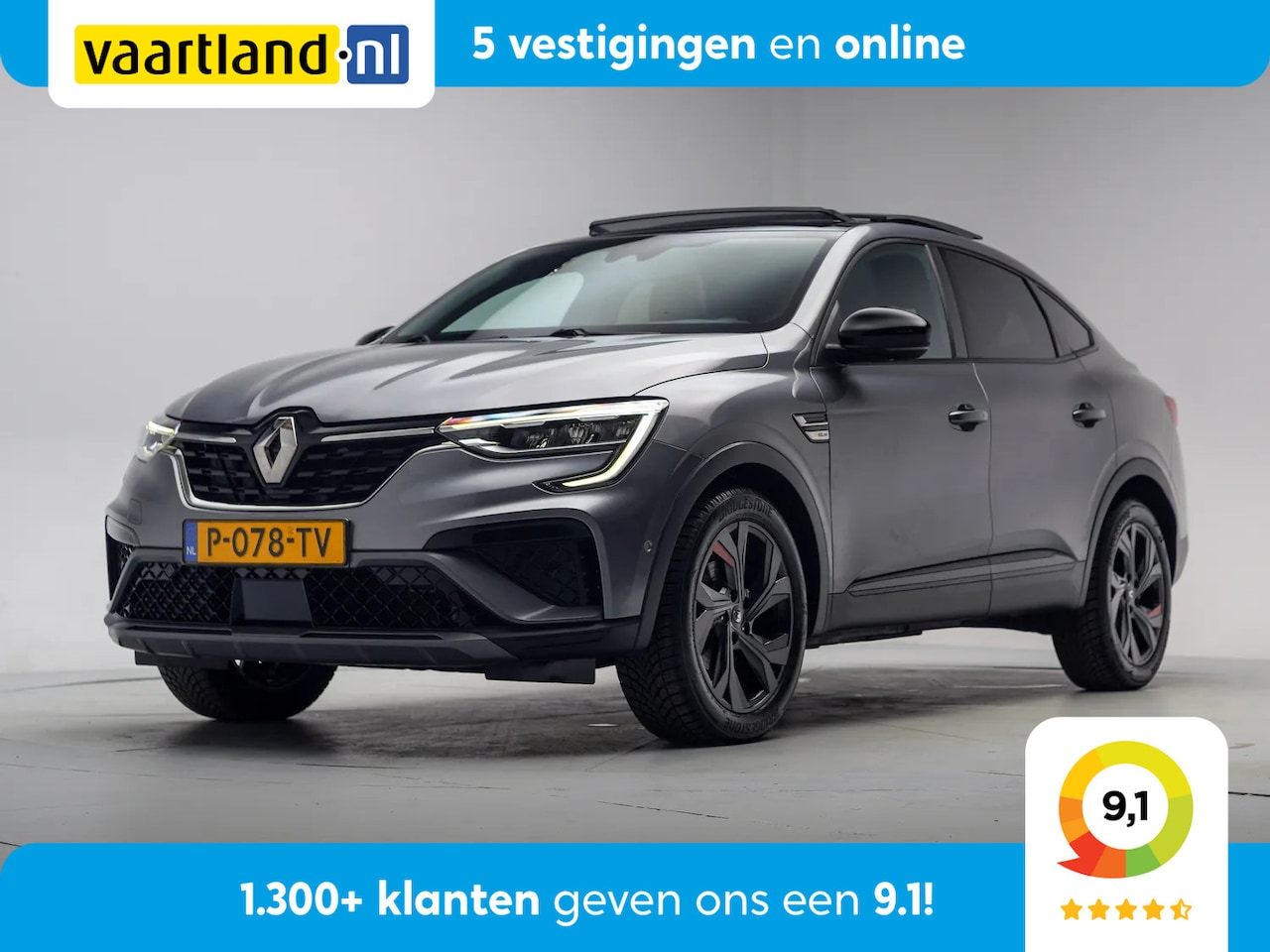 Renault Arkana - 1.6 E-Tech Hybrid R.S. Line 145 Aut. [ Navi Pano Leder / Alcantara Camera Apple / Android - AutoWereld.nl
